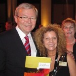 Kevin Rudd & Elizabeth Re with Women in Politics publication